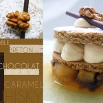 Recette Sablé breton aux fruits secs et crème au chocolat blanc et whisky et caramel